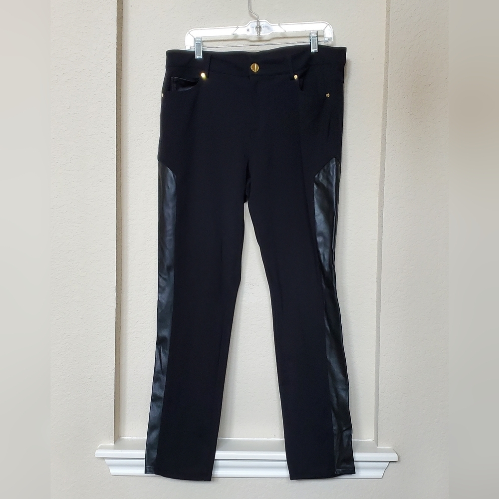 Michael Michael Kors Faux Leather Panel Pants. Size 14